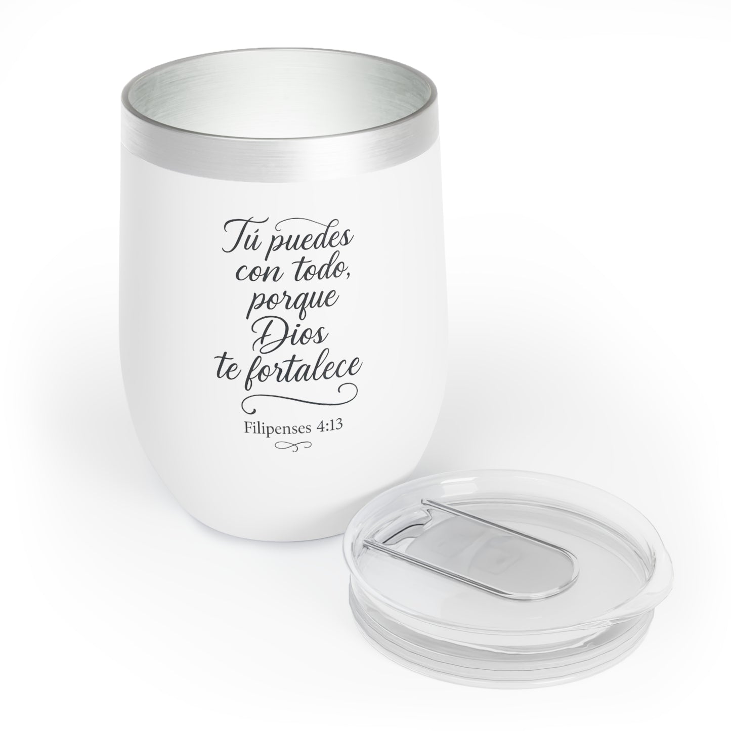 Chill Wine Tumbler “Refresca Tu Espíritu” 12oz  Inspiración en Cada Sorbo