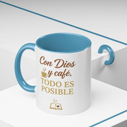 Accent Coffee Mug (11oz) - Inspiración en Cada Sorbo