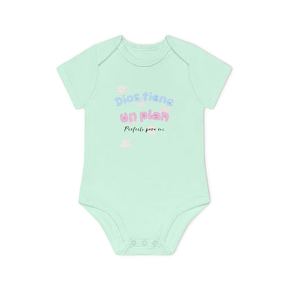Baby Organic Short Sleeve Bodysuit - Suavidad y Fe desde el Primer Día
