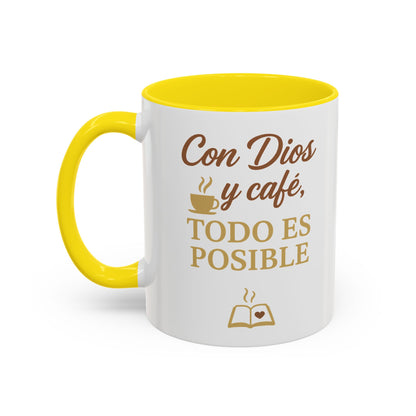 Accent Coffee Mug (11oz) - Inspiración en Cada Sorbo