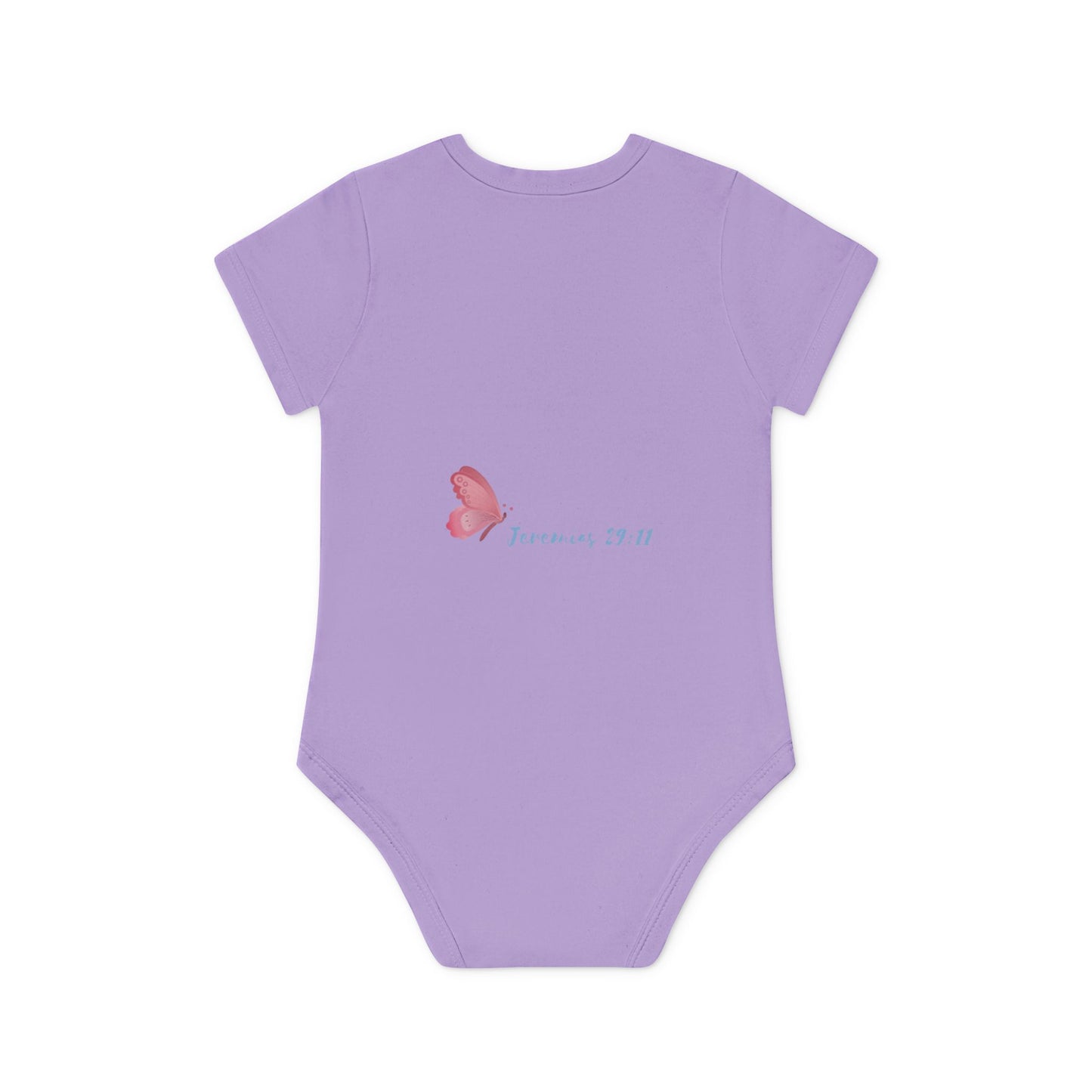 Baby Organic Short Sleeve Bodysuit - Suavidad y Fe desde el Primer Día