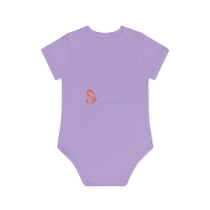 Baby Organic Short Sleeve Bodysuit - Suavidad y Fe desde el Primer Día