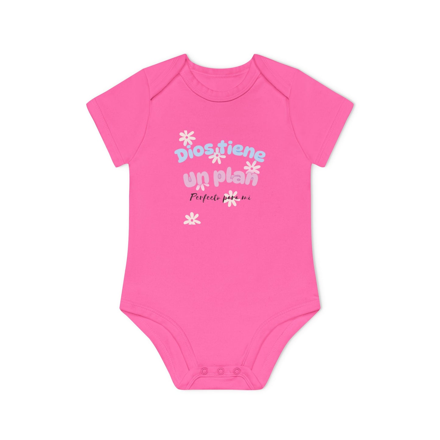 Baby Organic Short Sleeve Bodysuit - Suavidad y Fe desde el Primer Día