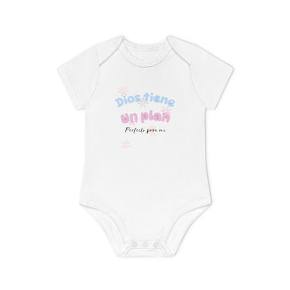 Baby Organic Short Sleeve Bodysuit - Suavidad y Fe desde el Primer Día