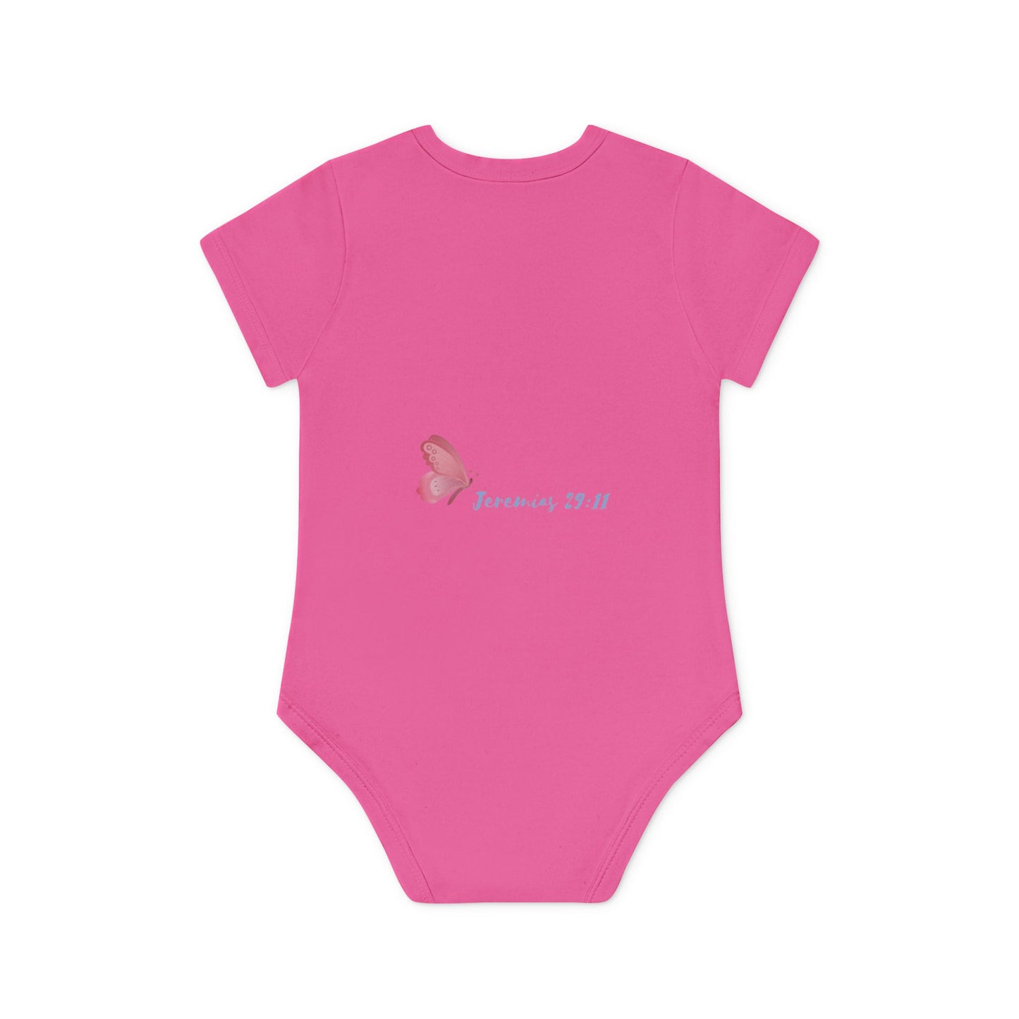 Baby Organic Short Sleeve Bodysuit - Suavidad y Fe desde el Primer Día