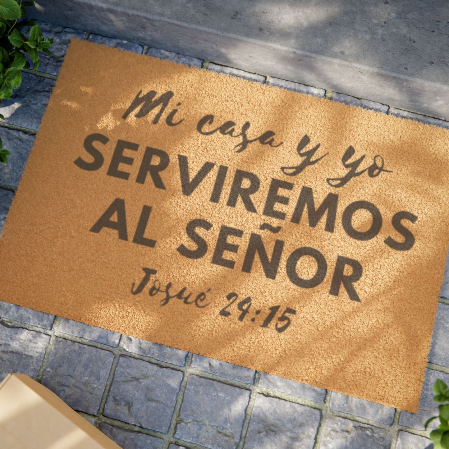 Doormat “Bienvenido en Su Nombre”  Inspiración en Cada Paso