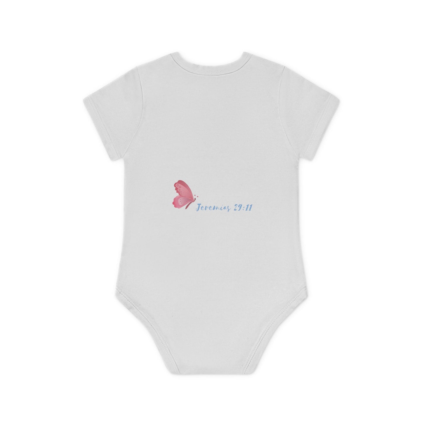 Baby Organic Short Sleeve Bodysuit - Suavidad y Fe desde el Primer Día