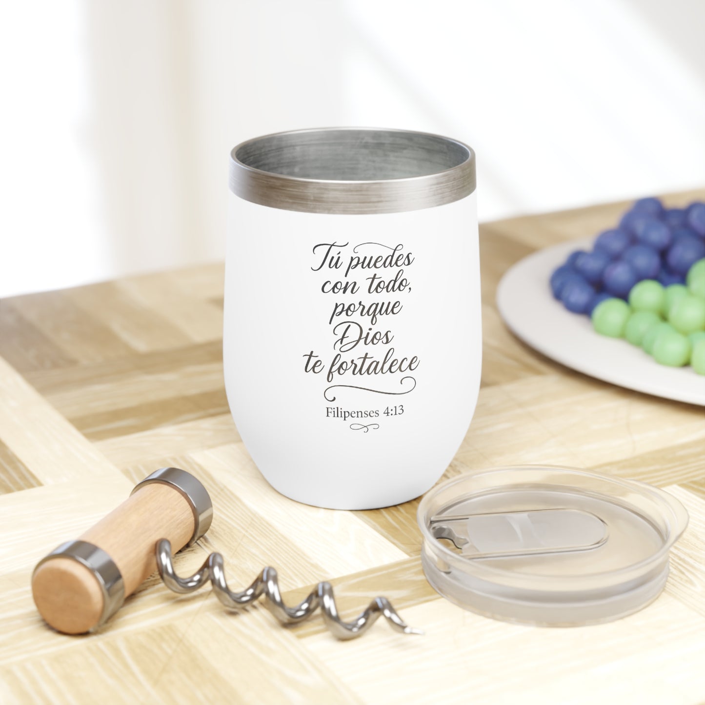 Chill Wine Tumbler “Refresca Tu Espíritu” 12oz  Inspiración en Cada Sorbo