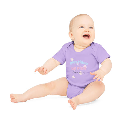 Baby Organic Short Sleeve Bodysuit - Suavidad y Fe desde el Primer Día