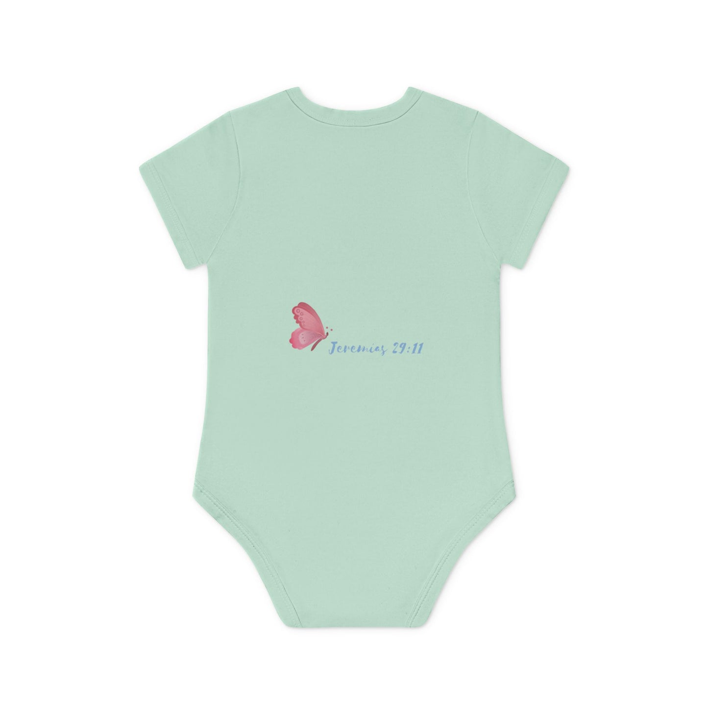 Baby Organic Short Sleeve Bodysuit - Suavidad y Fe desde el Primer Día