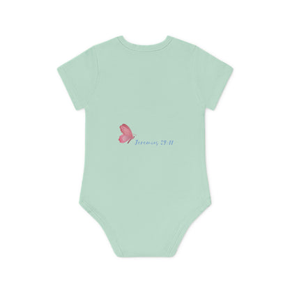 Baby Organic Short Sleeve Bodysuit - Suavidad y Fe desde el Primer Día